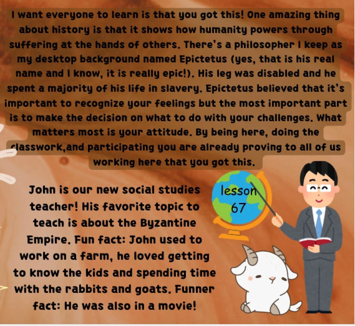 One of the standout features in our Fall Newsletter is a student-written spotlight on new staff members&mdash;and we&rsquo;re excited to give you a sneak peek!

Our talented student journalists did a fantastic job interviewing our new social studies 