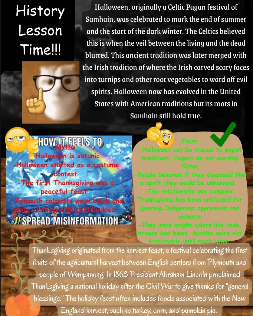 Our Fall Newsletter is full of thoughtful, creative work from our students&mdash;and one of the highlights is a page devoted to the history behind some of our favorite autumn holidays! 

From fascinating facts about Halloween and Thanksgiving to comm