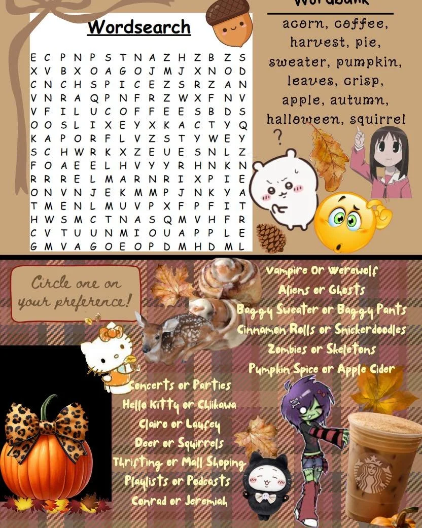 Happy Thanksgiving from Harmony Heights! 🍁🧡
As many of us gather with family and friends today, we wanted to spotlight one of our favorite pages from our Fall Newsletter: an Autumn-themed activity spread created by our incredibly talented students.
