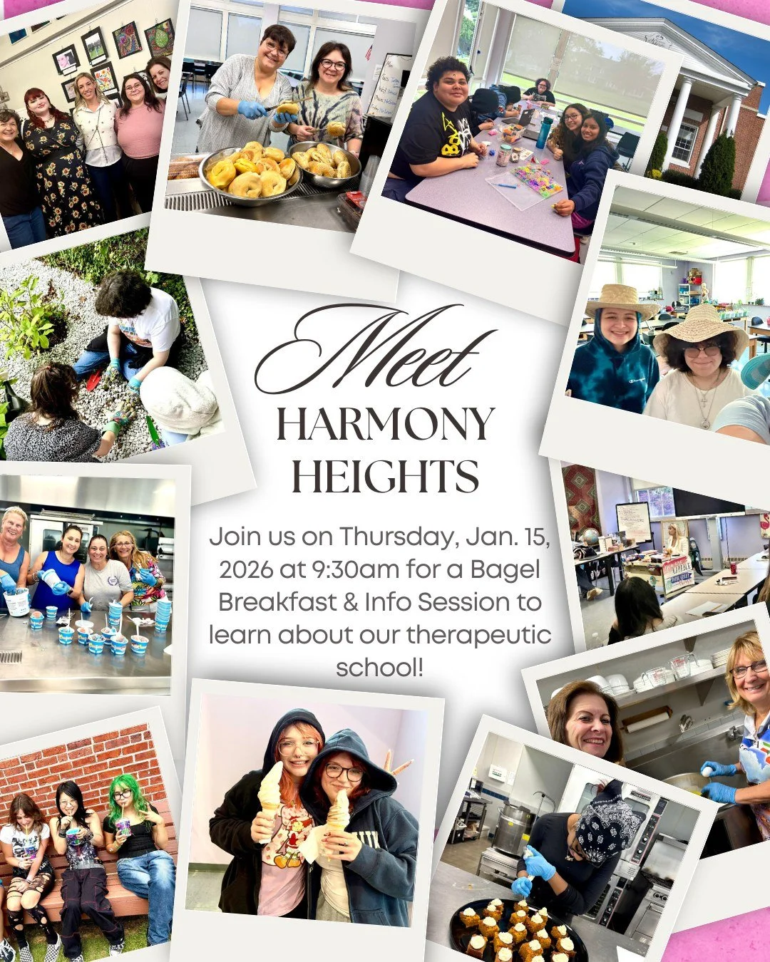 Bagels, Coffee &amp; Conversation&mdash;Join Us!

Are you a parent, school professional, or mental health provider looking to learn more about how Harmony Heights supports teenage girls facing anxiety, depression, school refusal, and trauma?

We warm