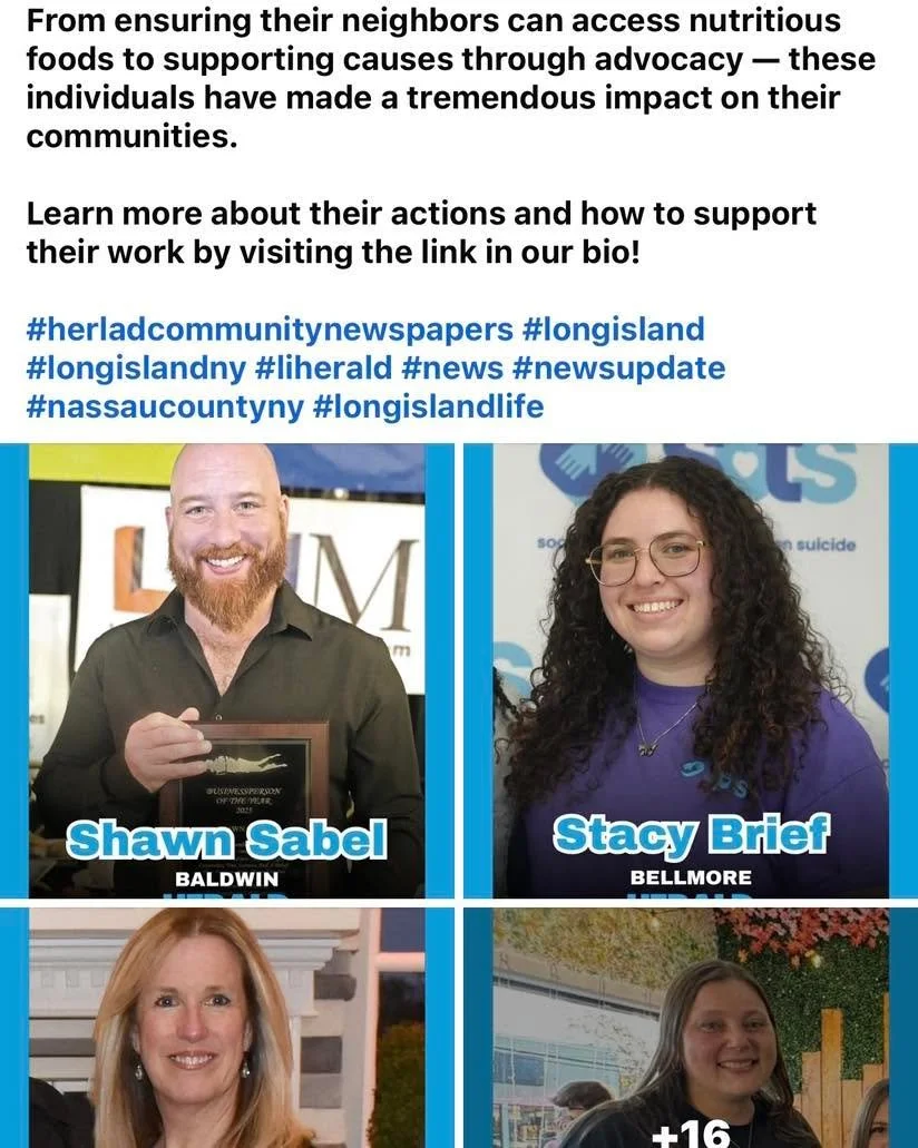 Incredibly proud of our amazing alumna Stacy Brief, who has been named one of the @longislandherald 2025 People of the Year! 

A licensed social worker and therapist, Stacy works with those struggling with mental health challenges and is particularly