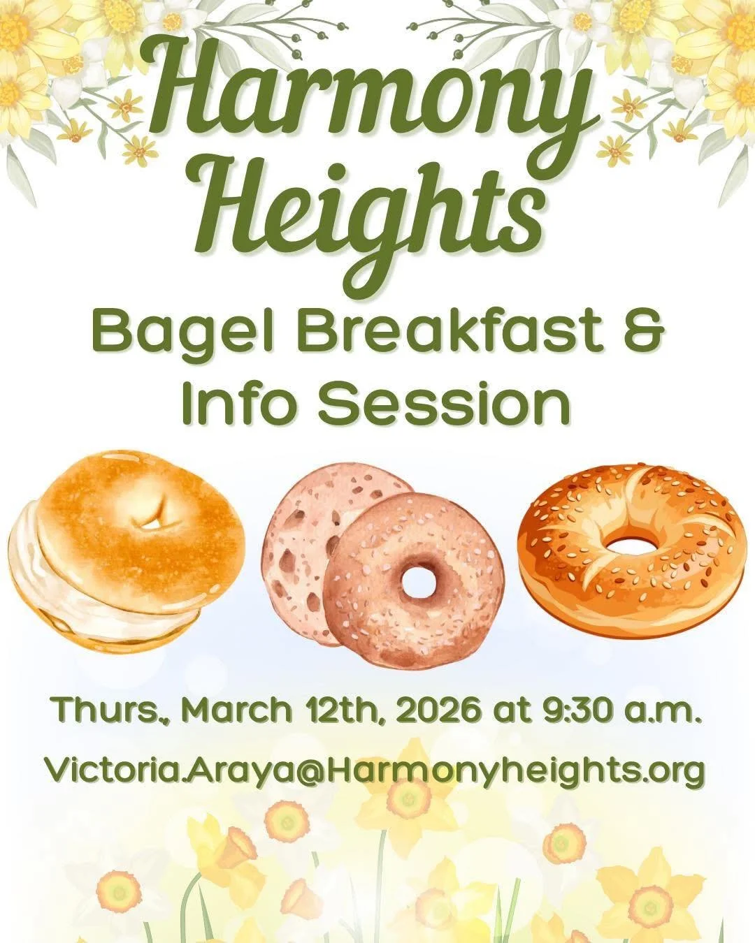 Join us for bagels, coffee, and conversation that makes a difference!

Are you a parent, school district representative, or mental health professional interested in learning how Harmony Heights supports teen girls facing challenges like anxiety, depr