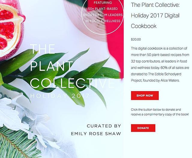 This holiday season we were honored to contribute a recipe to @the_plantcollective &lsquo;s Holiday 2017 Digital Cookbook!

It&rsquo;s on sale now for one more week, use code: PC20 at checkout to get 20% off the digital download with over 50 seasonal