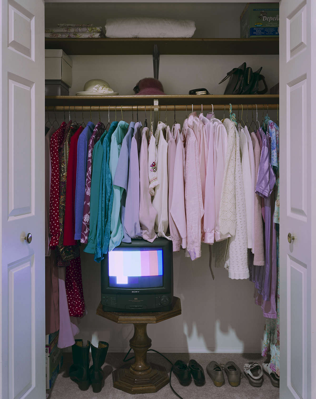 Grandmother's Closet Installation (with sound and scent), McKnight Exhibition, Minneapolis College of Art & Design, 2006