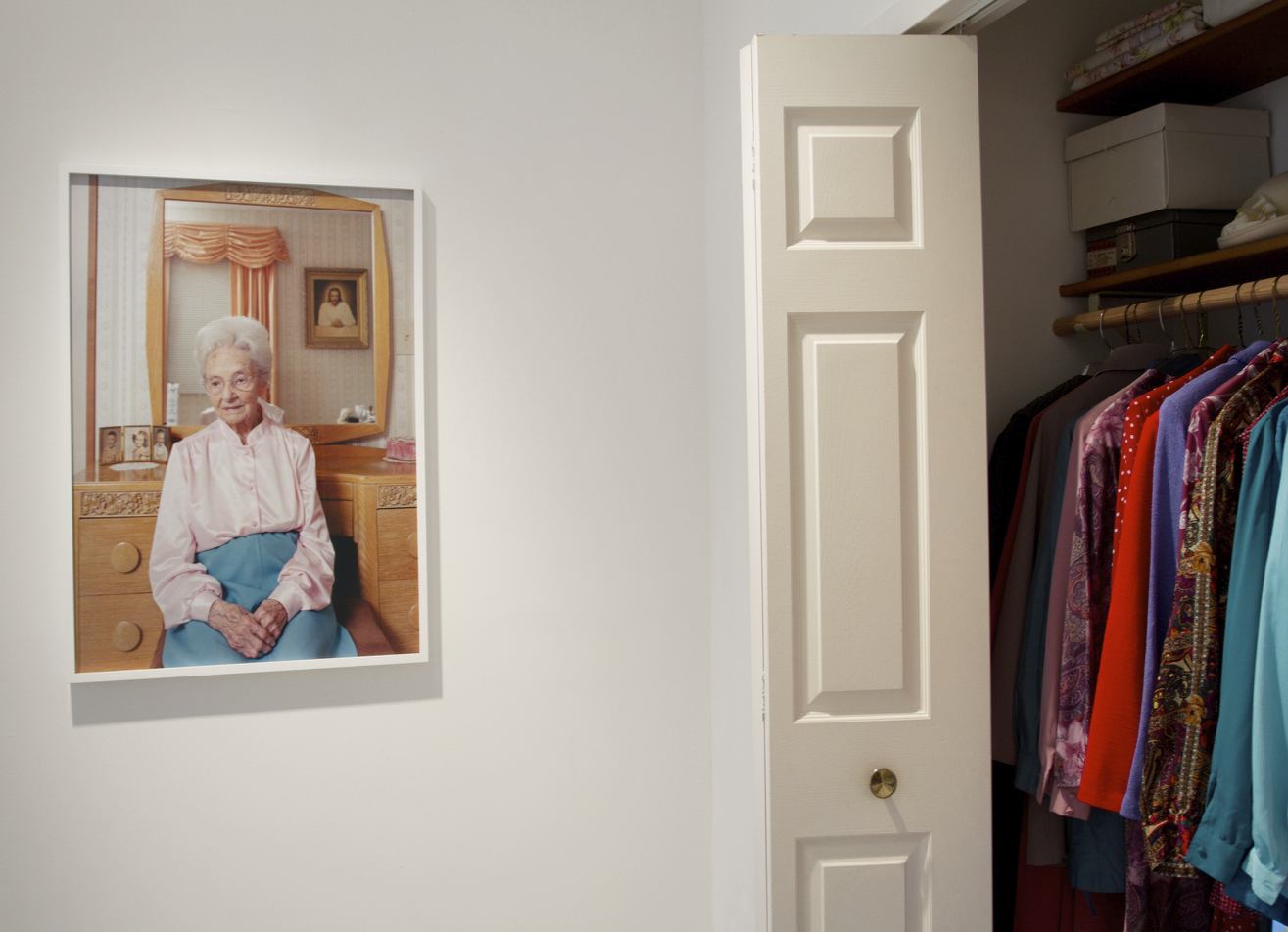 Grandmother's Closet Installation (with sound and scent), Storytelling Exhibition at Andrea Meislin Gallery, 2013