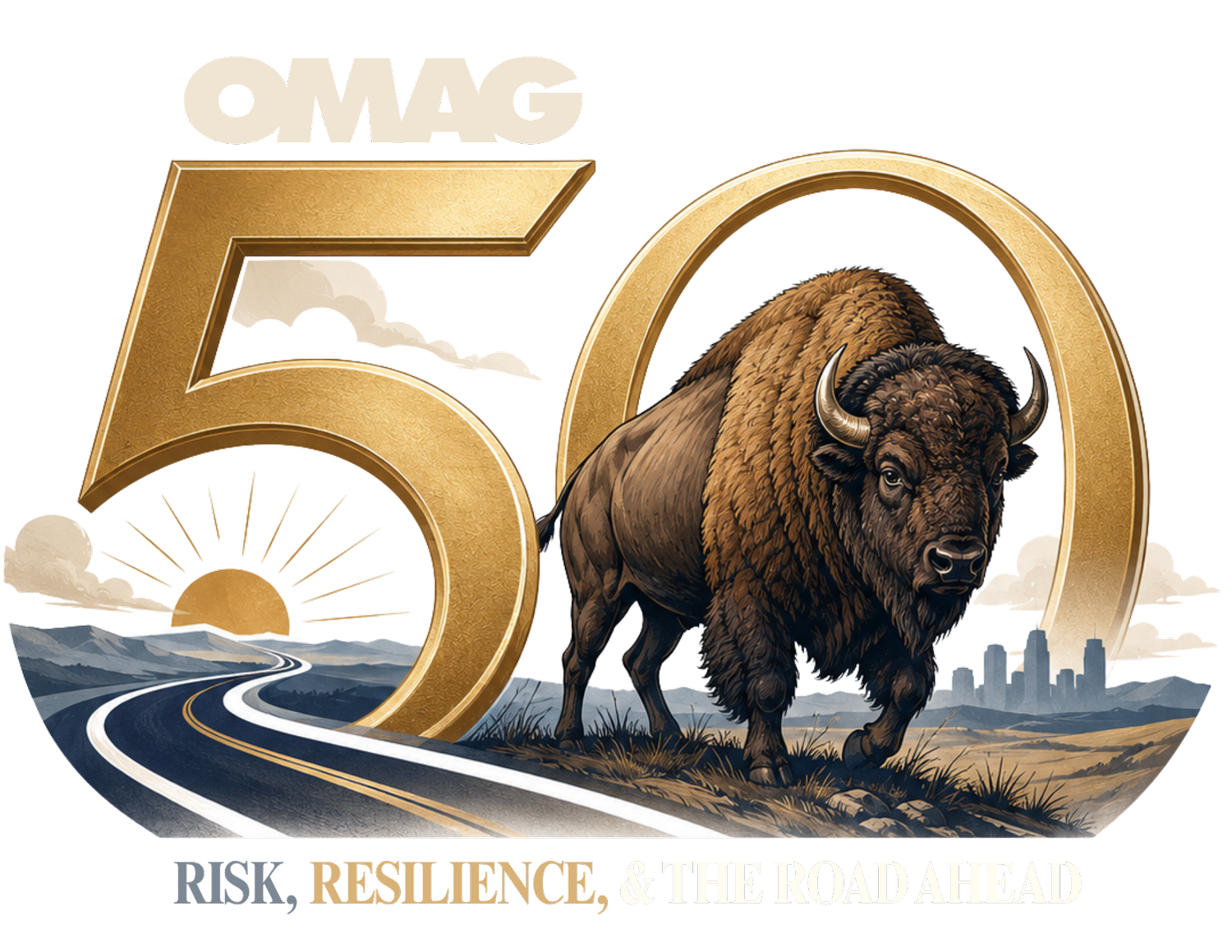 OMAG 50 Years Celebration logo