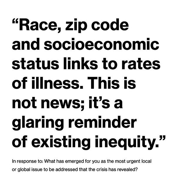 As the numbers of COVID-19 cases spread across the country, we began to see how low income and communities of color suffer the greatest burdens of disease and death rates. How much more clear can it be that these communities have been pushed to the m