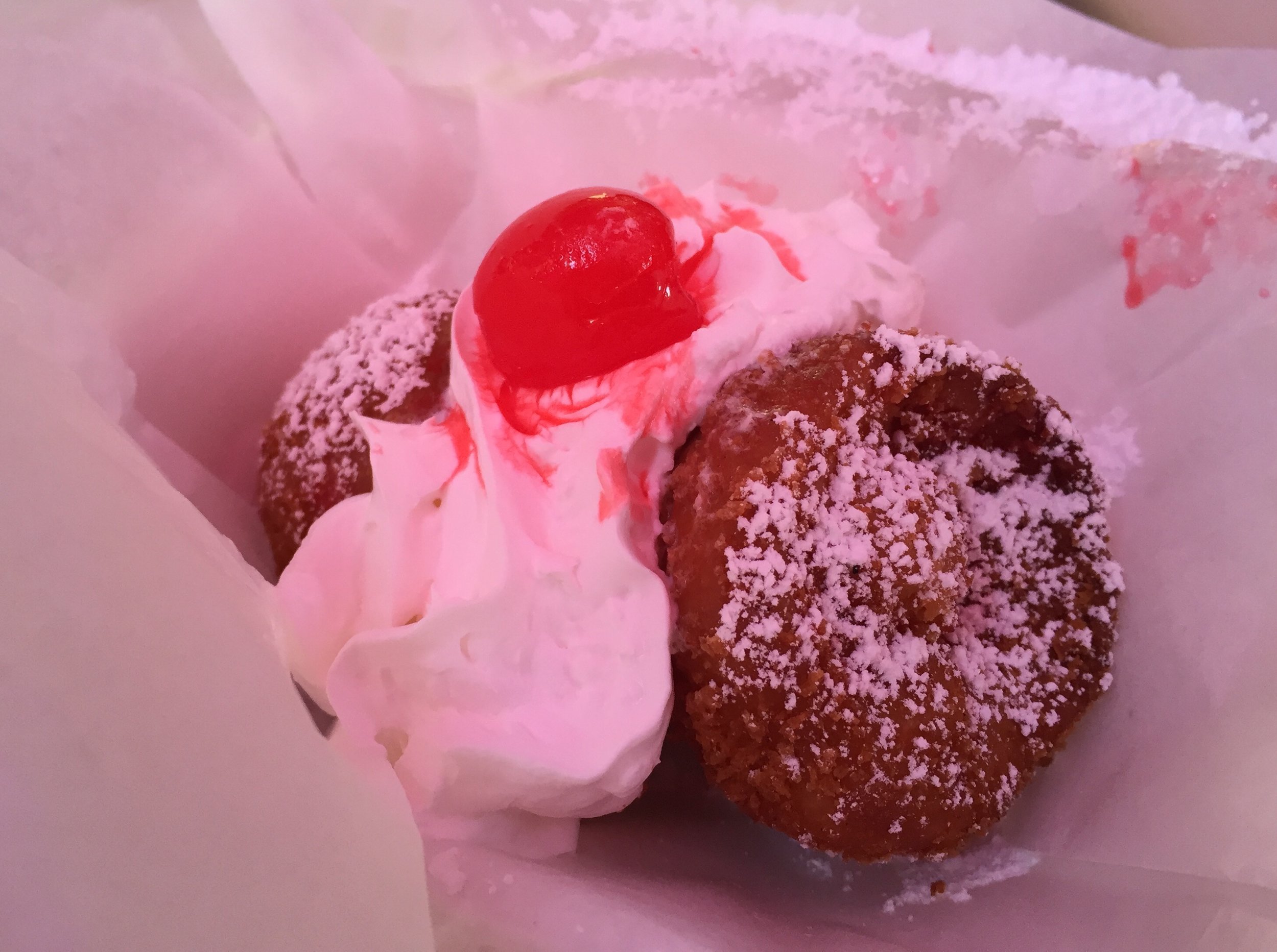 Photo Credit: Anna Bryant This is more like a deep fried cupcake with a jello center and I am into it.