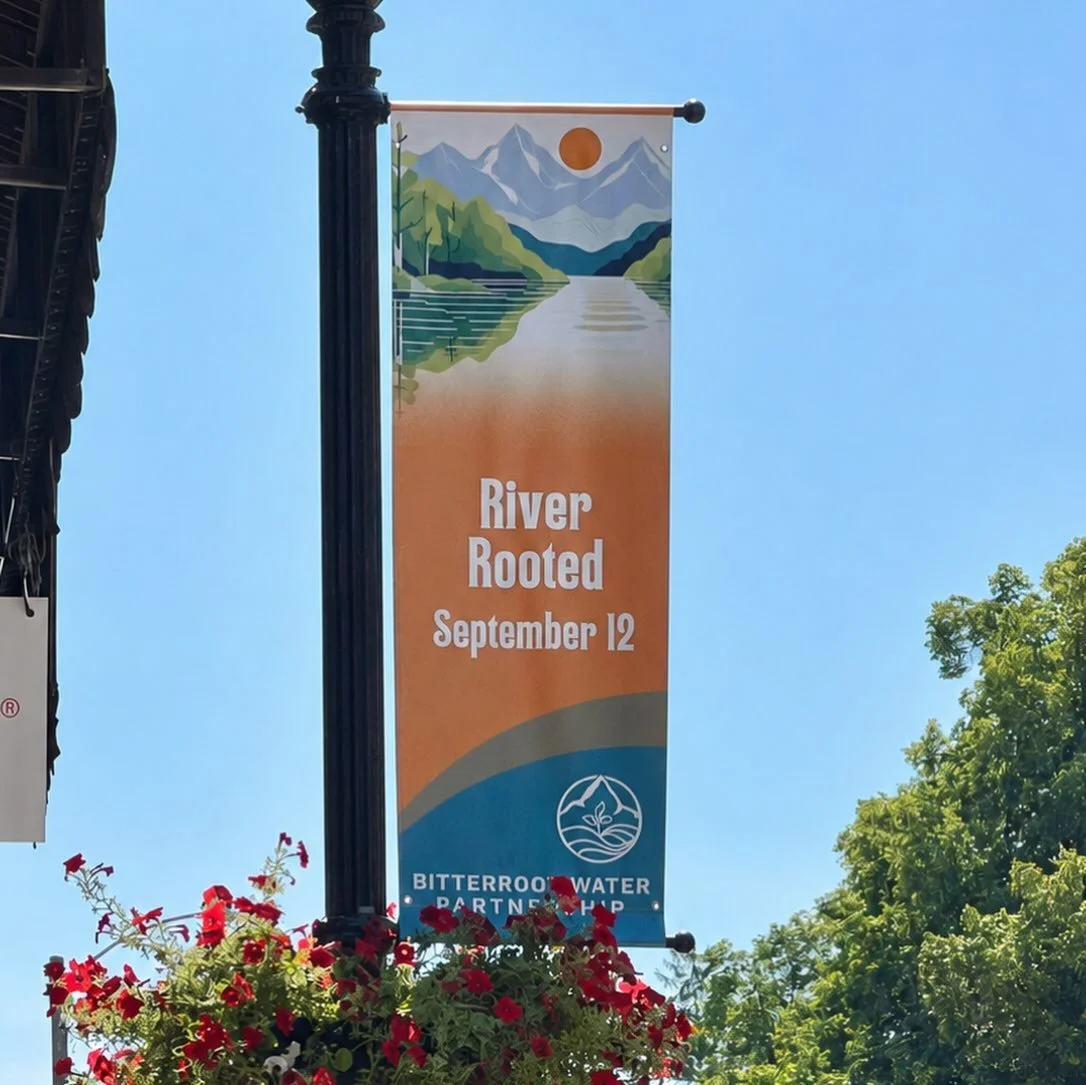 This month&rsquo;s downtown banner sponsor: Bitterroot Water Partnership!

We&rsquo;re proud to have the @bitterrootwater Partnership featured throughout downtown Hamilton this month and to highlight the important work they do to care for the waters 