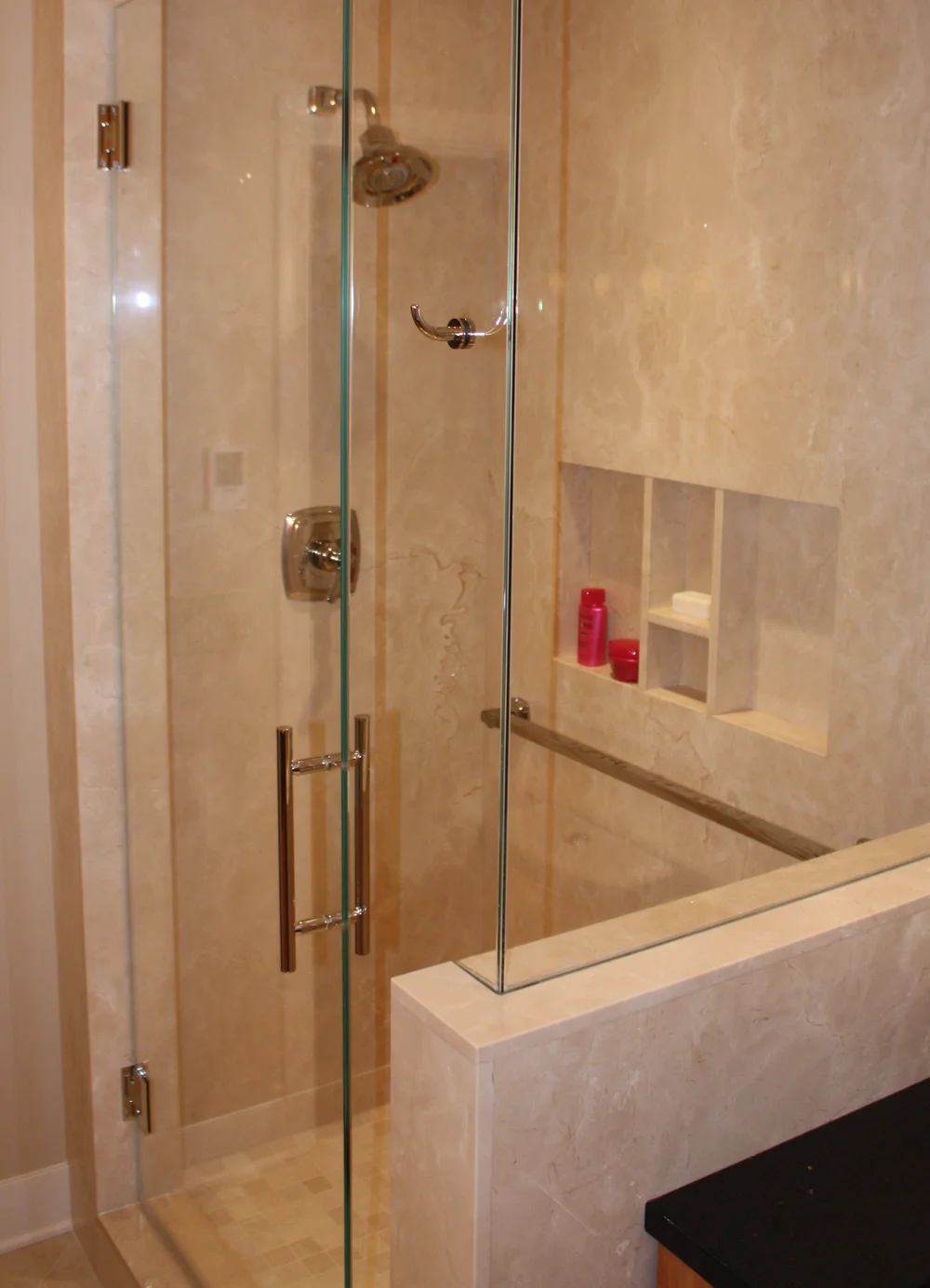 DT Glass Towel Bars and Robe Hooks on Your Frameless Glass Shower