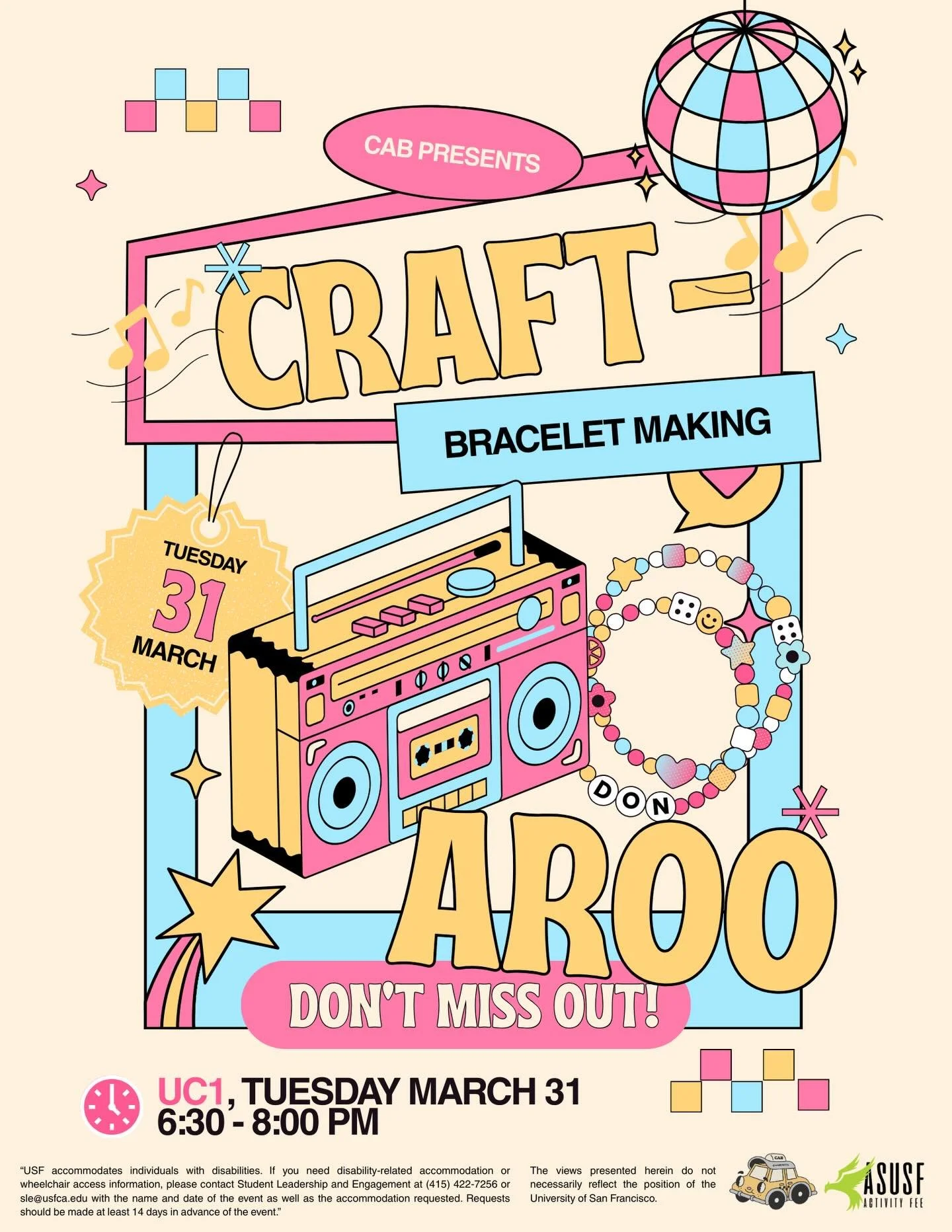 Join CAB for bracelet and flower crown making to show off at DONAROO!!

We&rsquo;re working tirelessly to secure a replacement for Donaroo. One thing that will not change is the experience and overall good vibes that we are building. So come have fun