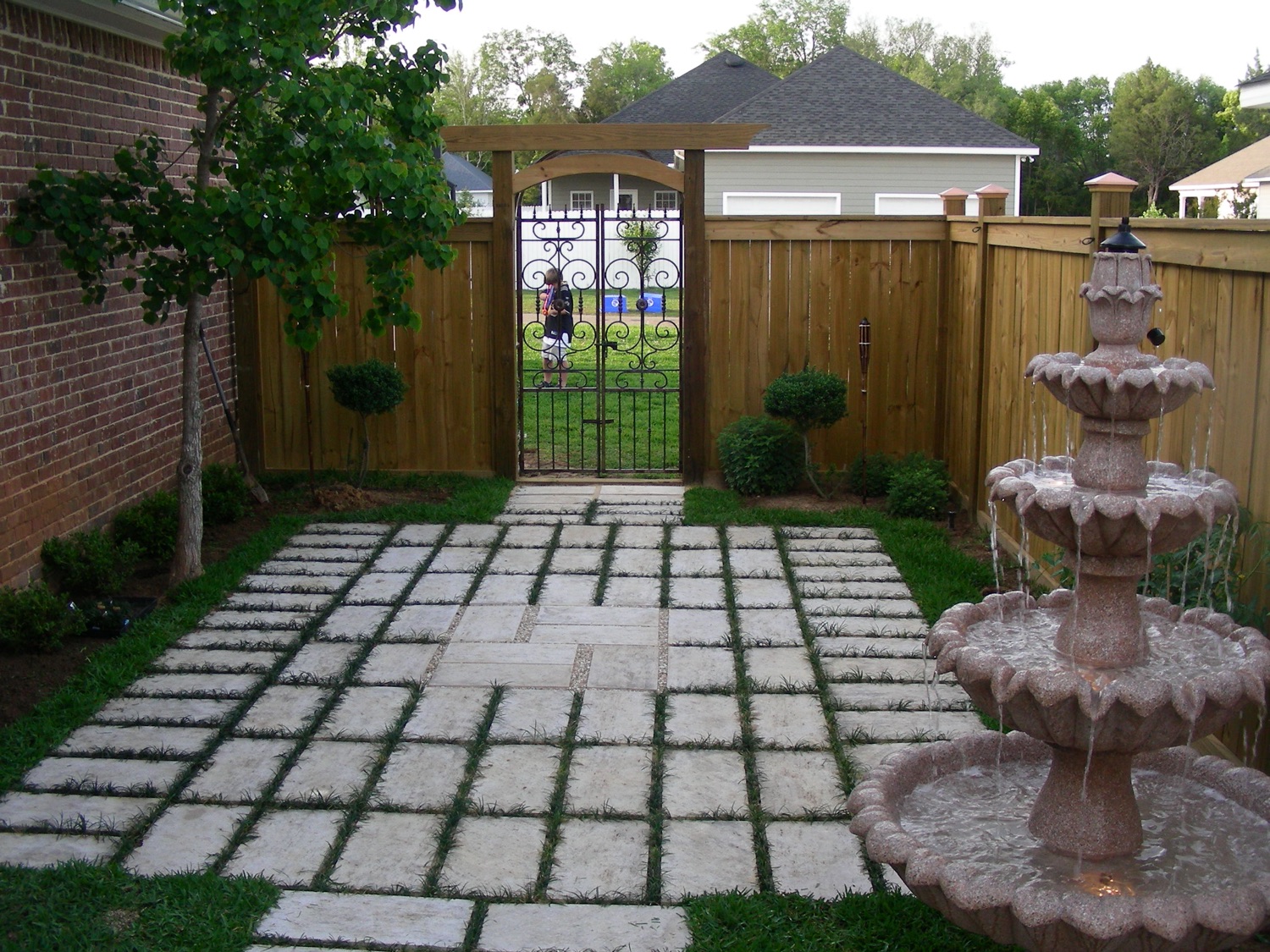 Fence and Courtyard