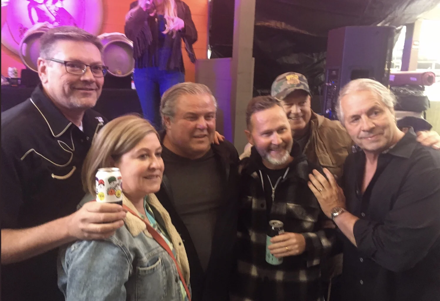 Left to Right: Tom Stuart , Pamela Heard, Tony Spoletini, Jim Button,Gerry Forbes Bret Hart.