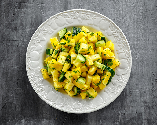Pineapple and Cucumber Salad....YUM 