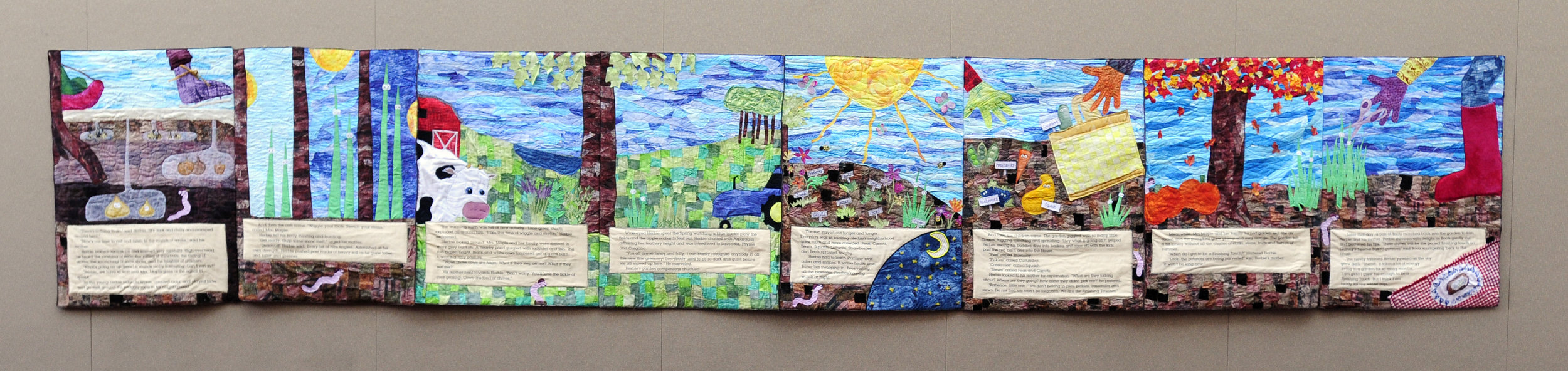 Finishing Touches , created with Elon University art students, for Cavendish E., VT, 2010.