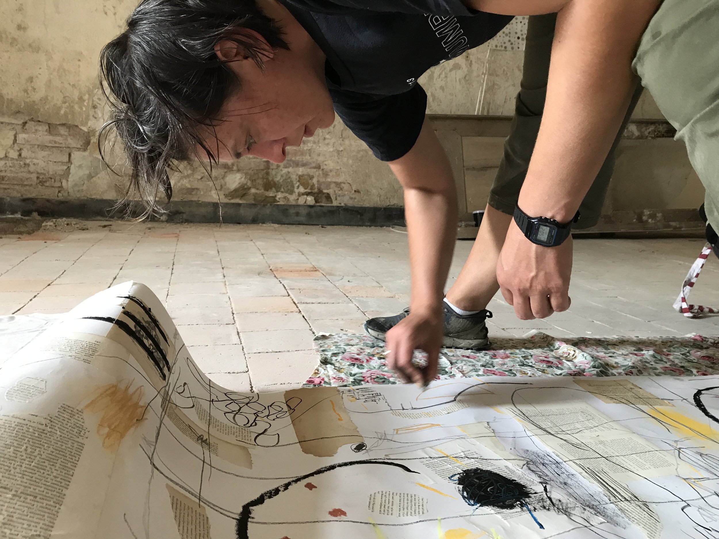 Collaborative mixed media project with 2017 Resident Artists