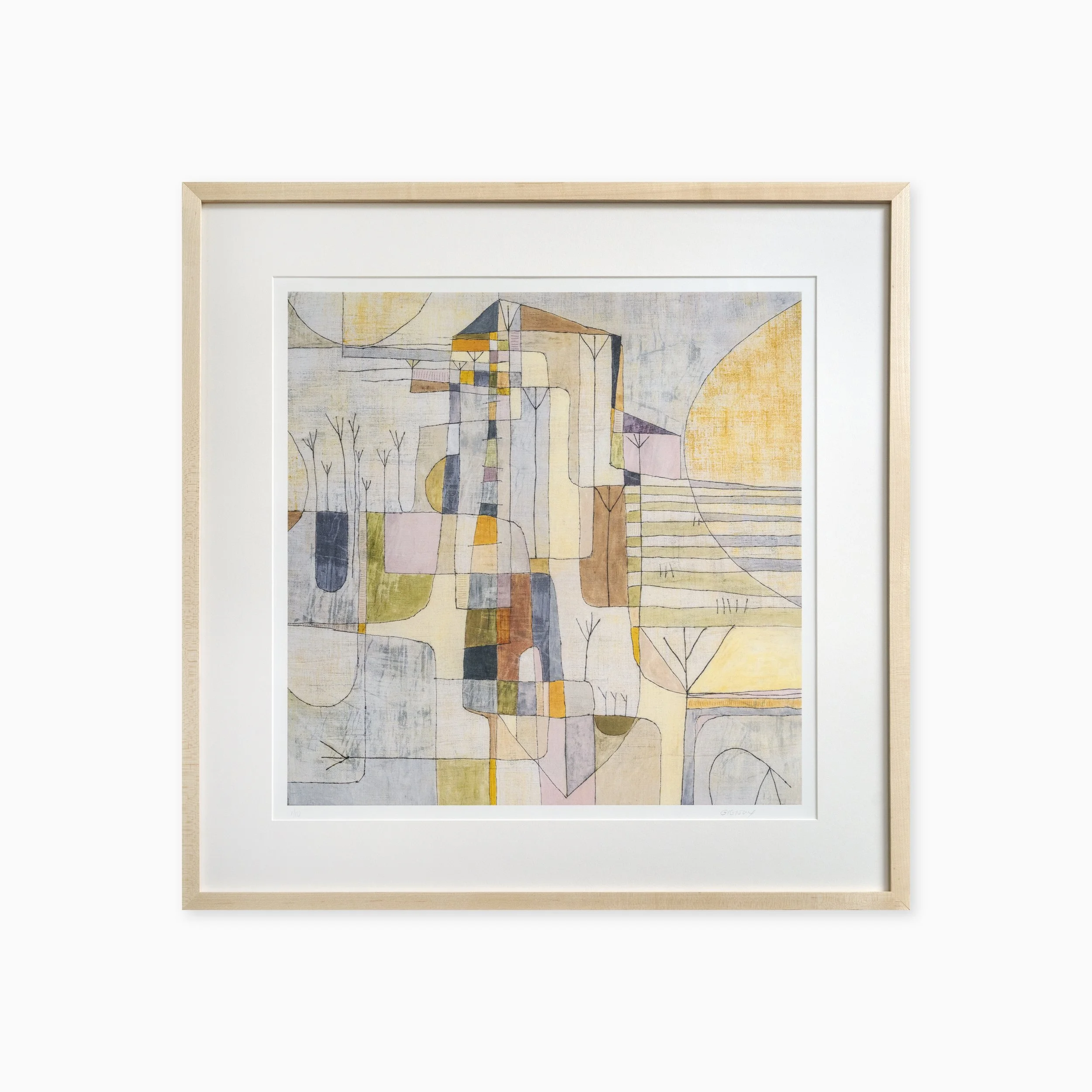 Framed Summer Patches Pigment Print