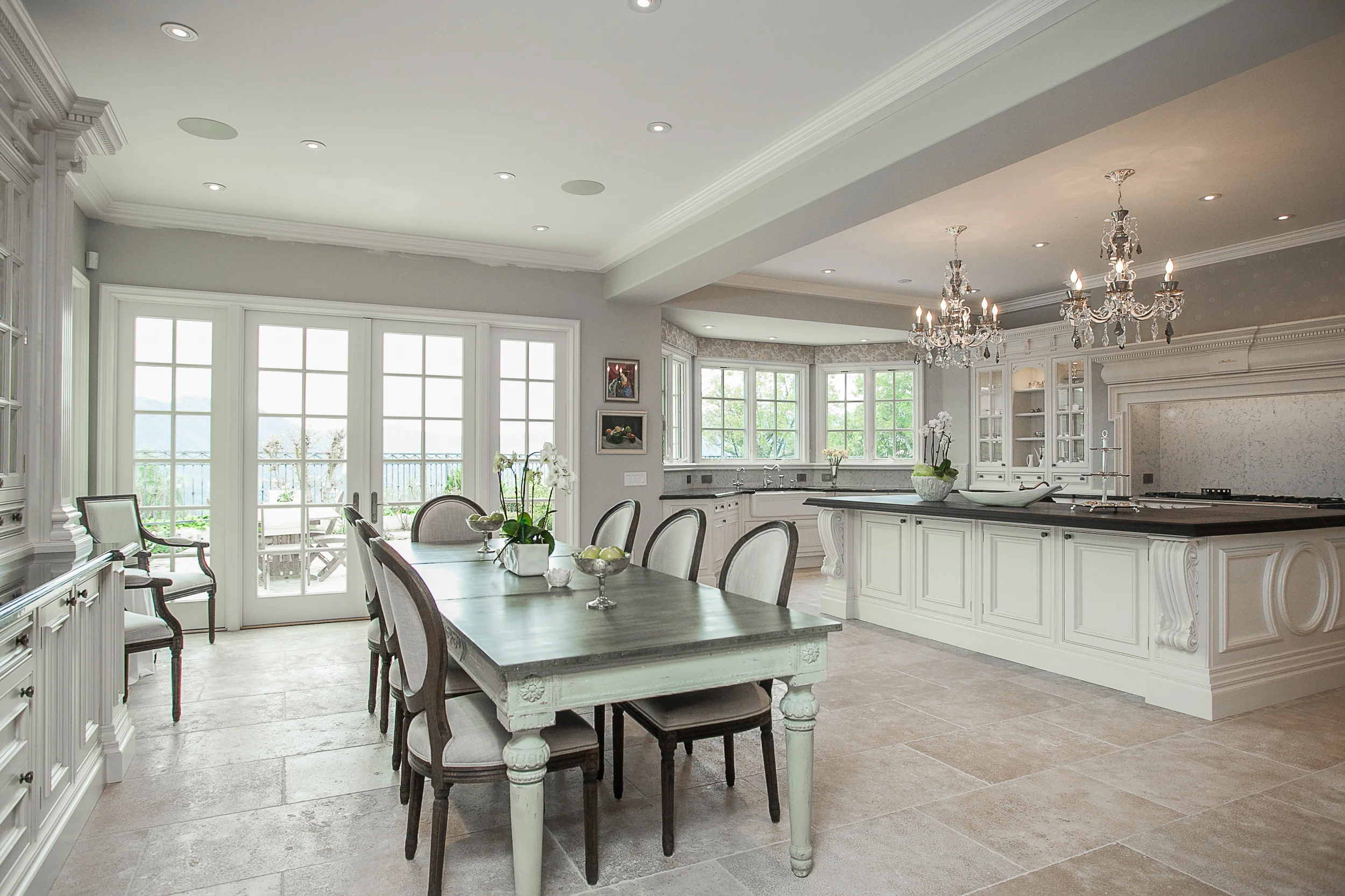 Pacific Palisades Kitchen and Dinning Room View