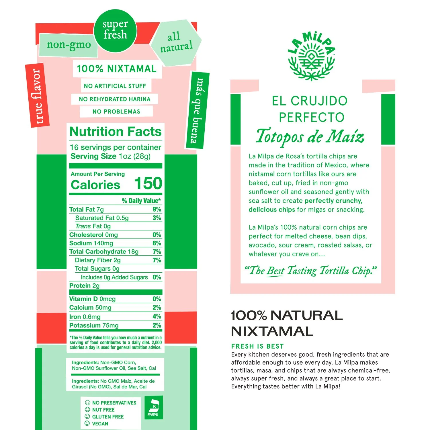 La Milpa Nixtamal Tortilla Chips Nutrition Facts (Wholesale) -Ingredients.jpg