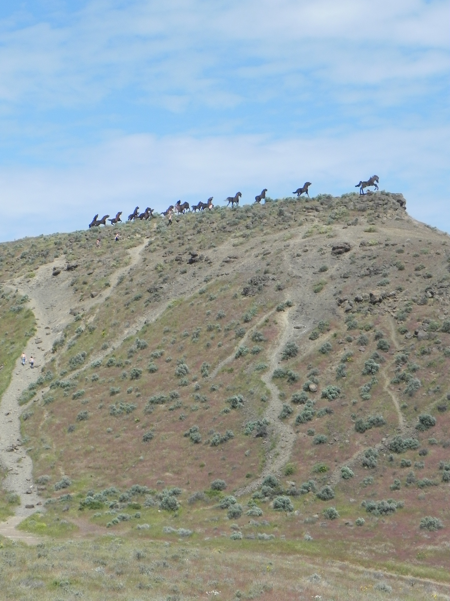  It's a fairly steep climb, and not a short one. Take water with you. 