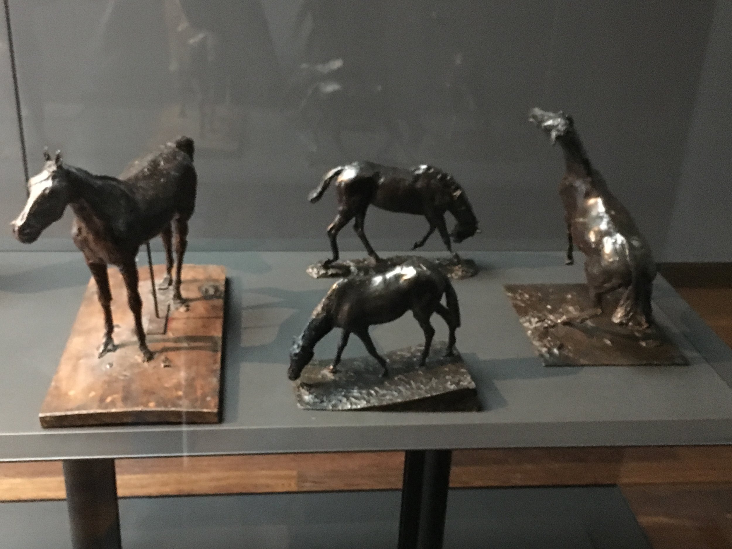  Limited opportunities, almost none, for photos in the museum itself.  I was able to capture this one of horse sculptures (for my niece) 