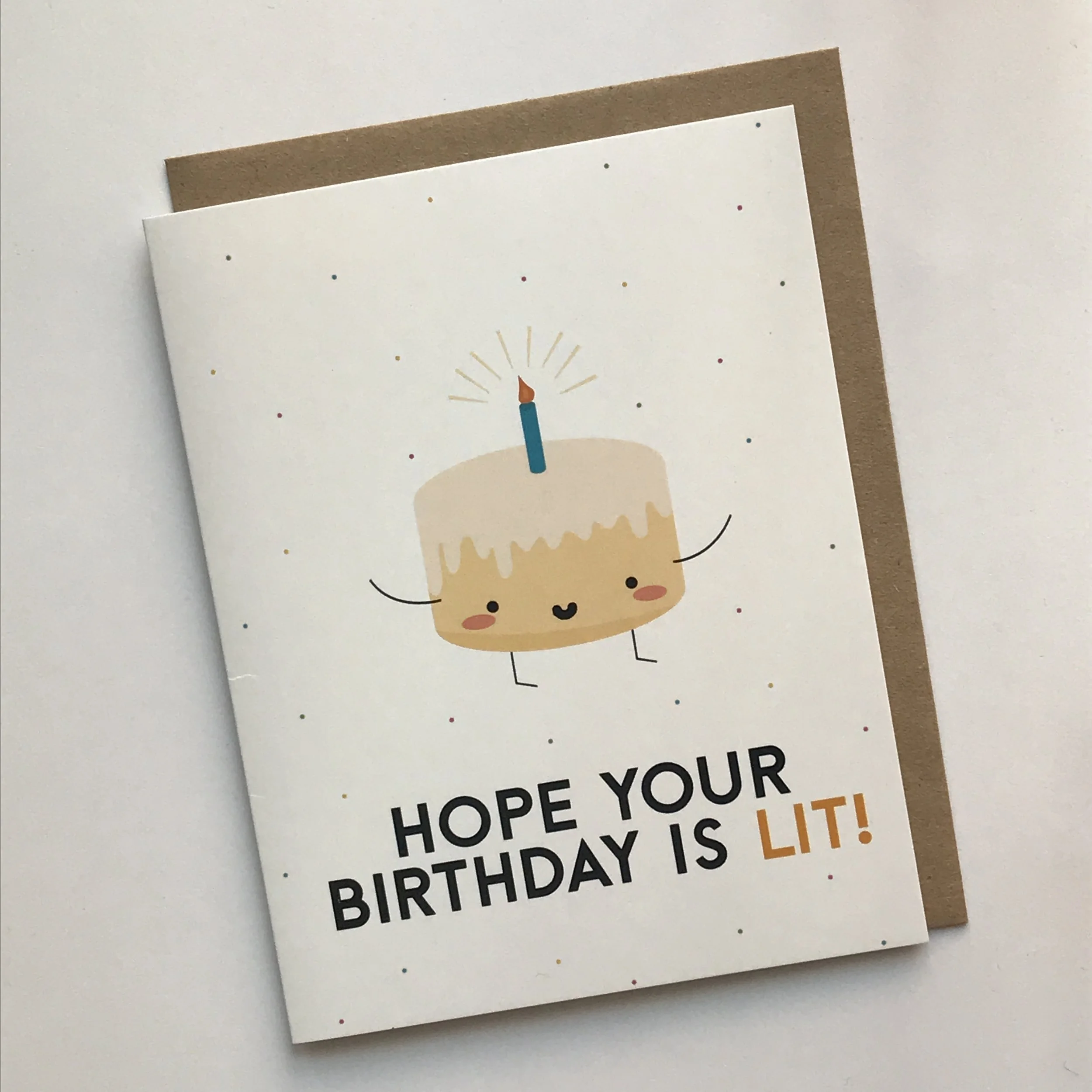 Hope Your Birthday Is Lit Card — Half Mile Handmade