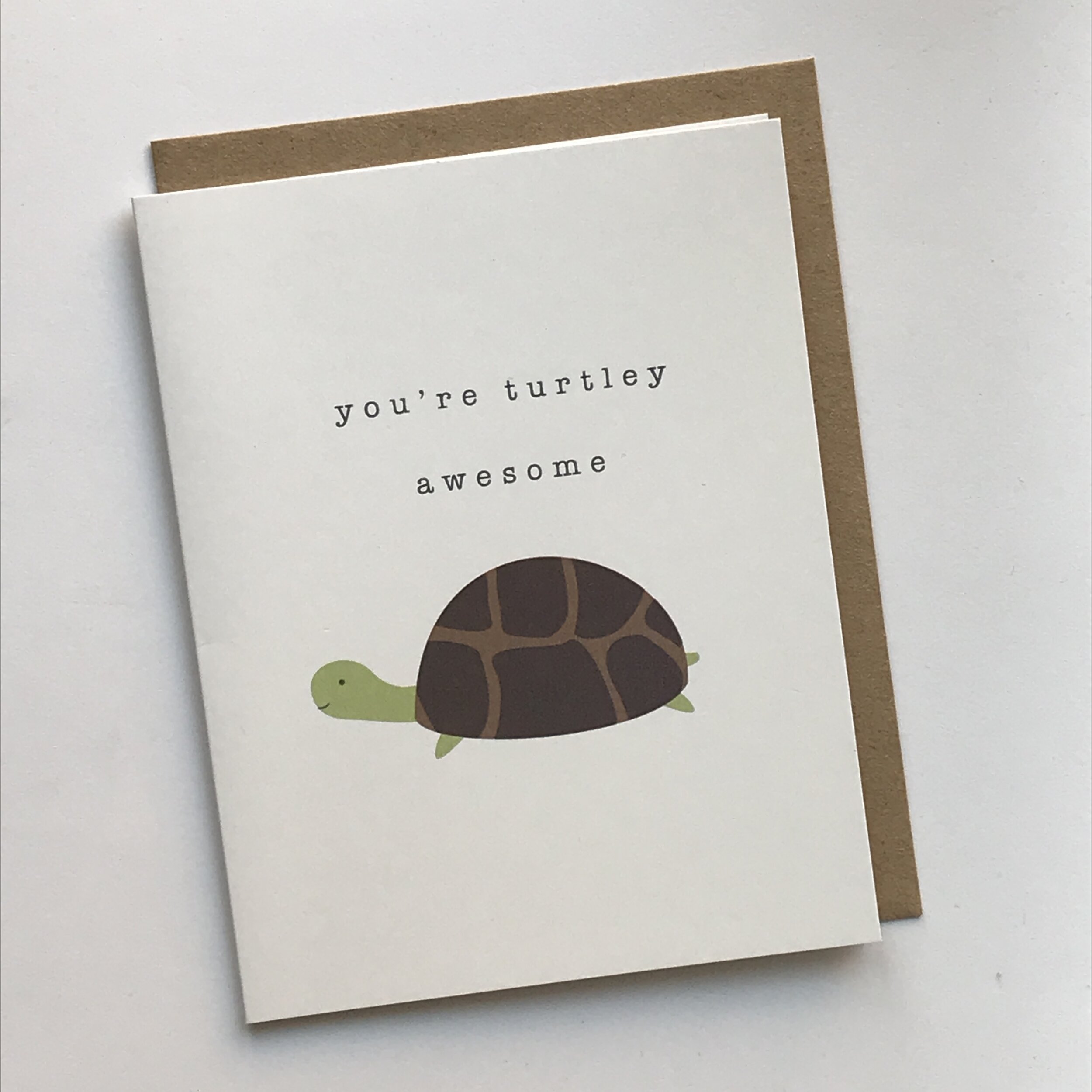 Handmade Thank You Thinking Of You Greetings Card Thank You For Being Turtley Awesome Card