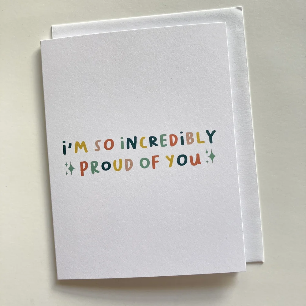 Incredibly Proud Of You Card Half Mile Handmade