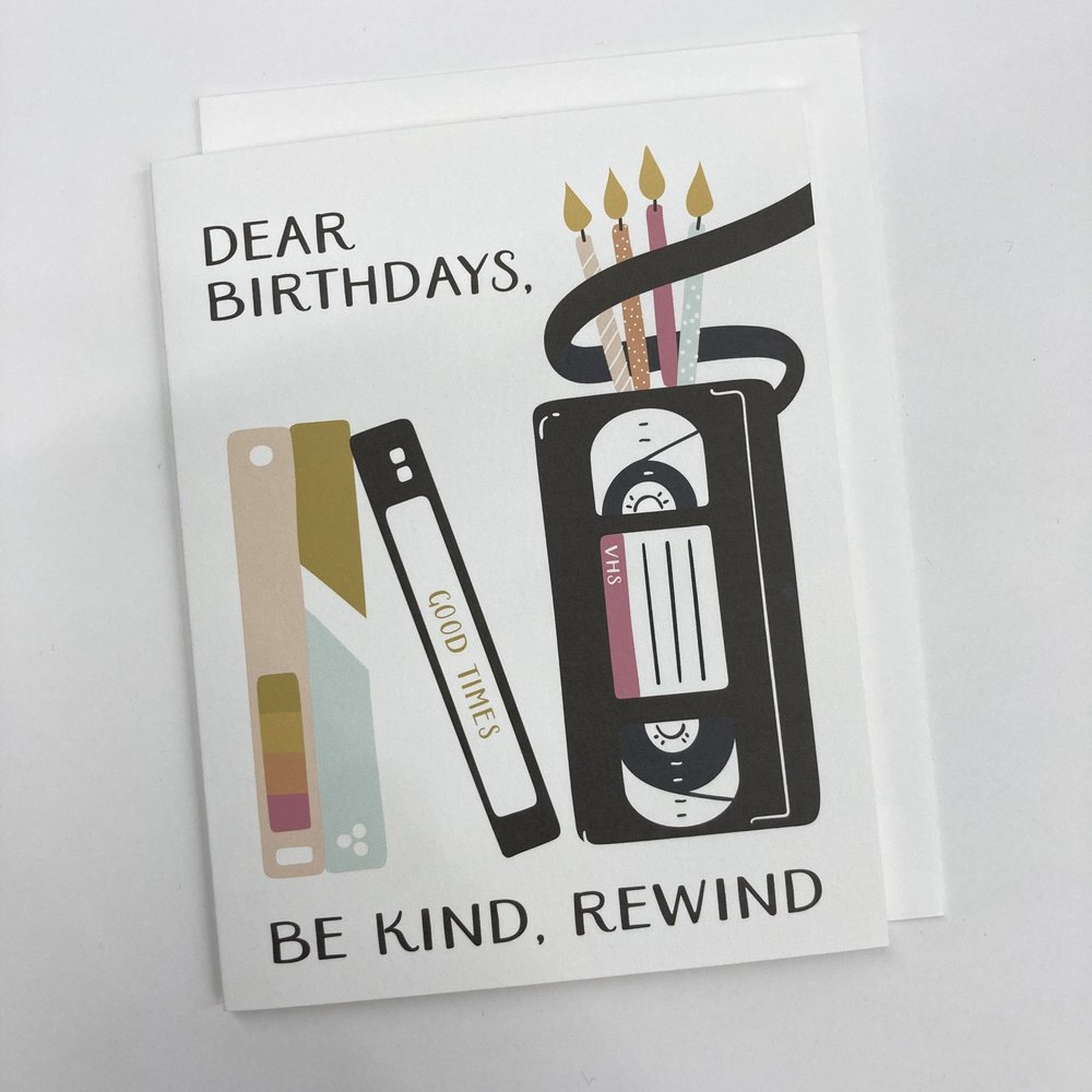 Rewind Birthday Card — Half Mile Handmade