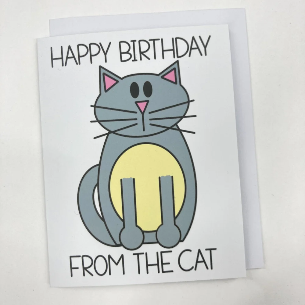 Birthday - Niece - Kitty Cat Celebrating Card | Zazzle