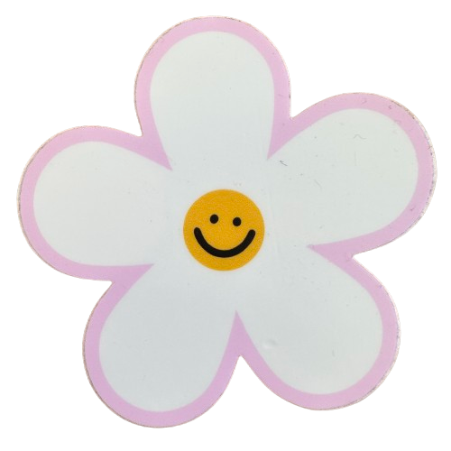 Pink Smiley Flower Sticker.png