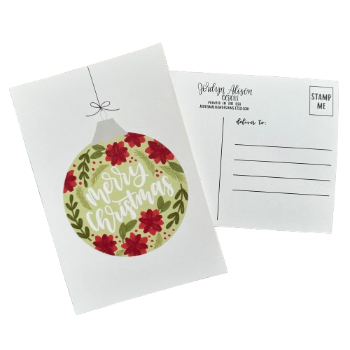 Merry Christmas Ornament Postcard.png