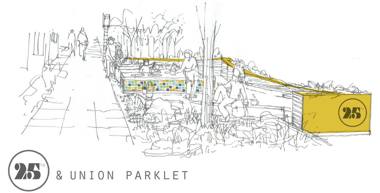 Sketch of the parklet. 
