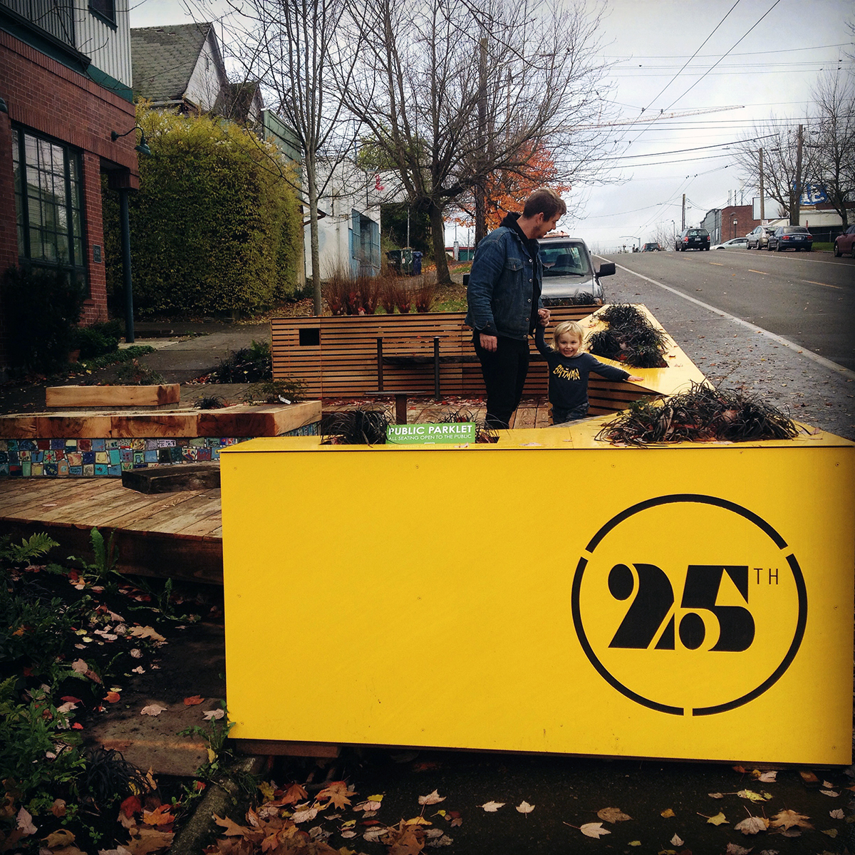 A view from the west side of the parklet.