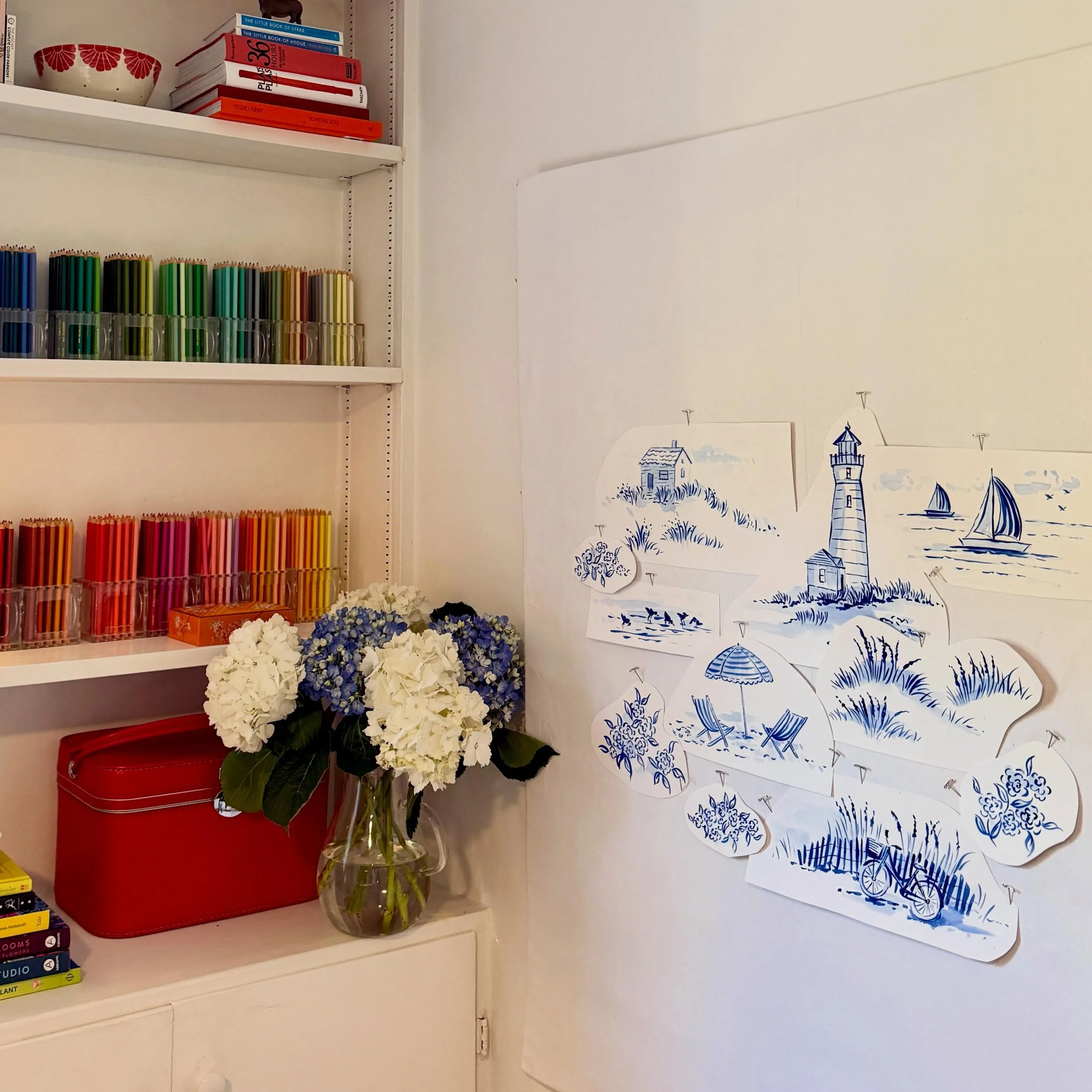 A little peek inside the studio, while this custom toile came to life 🚲⛵️✨