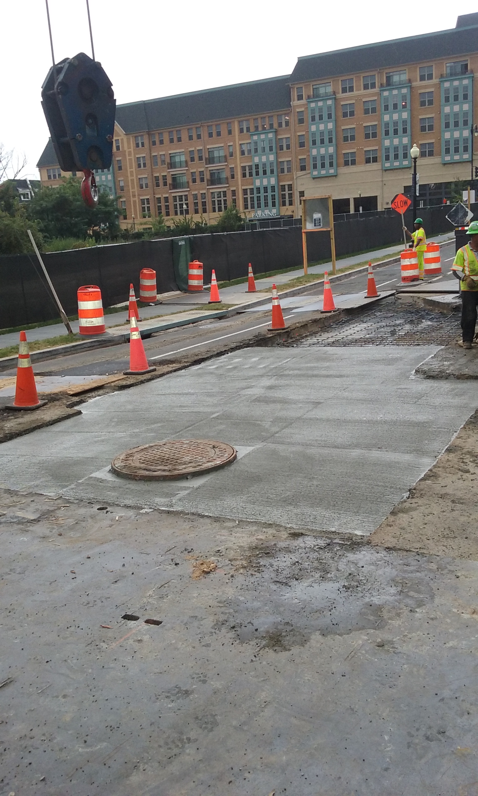 PCC base for roadway restoration – 8th & Monroe