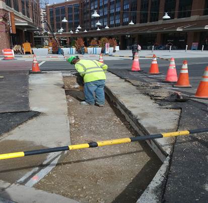 PVC backfill and compaction at 8th & Monroe