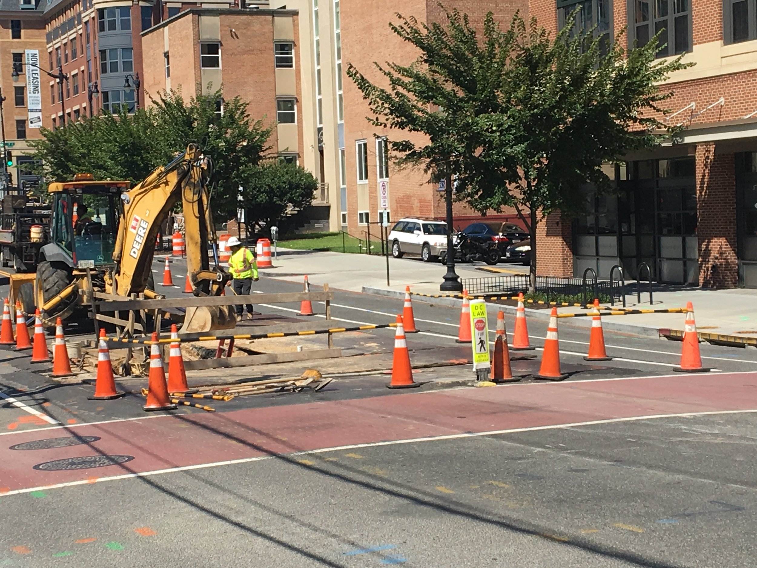 Trenching work at the intersection of 8th & Monroe