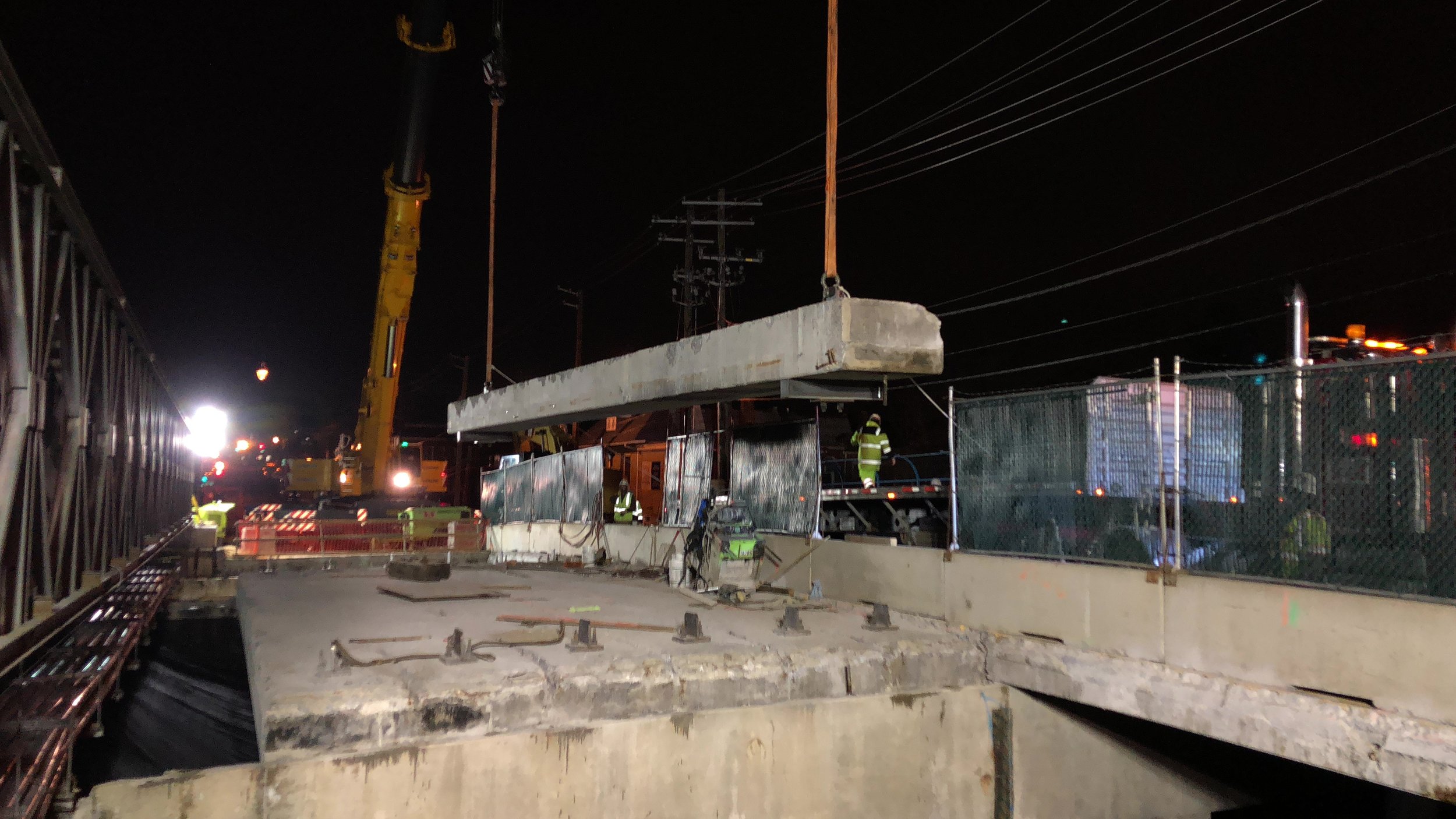 Concrete beam removal over WMATA