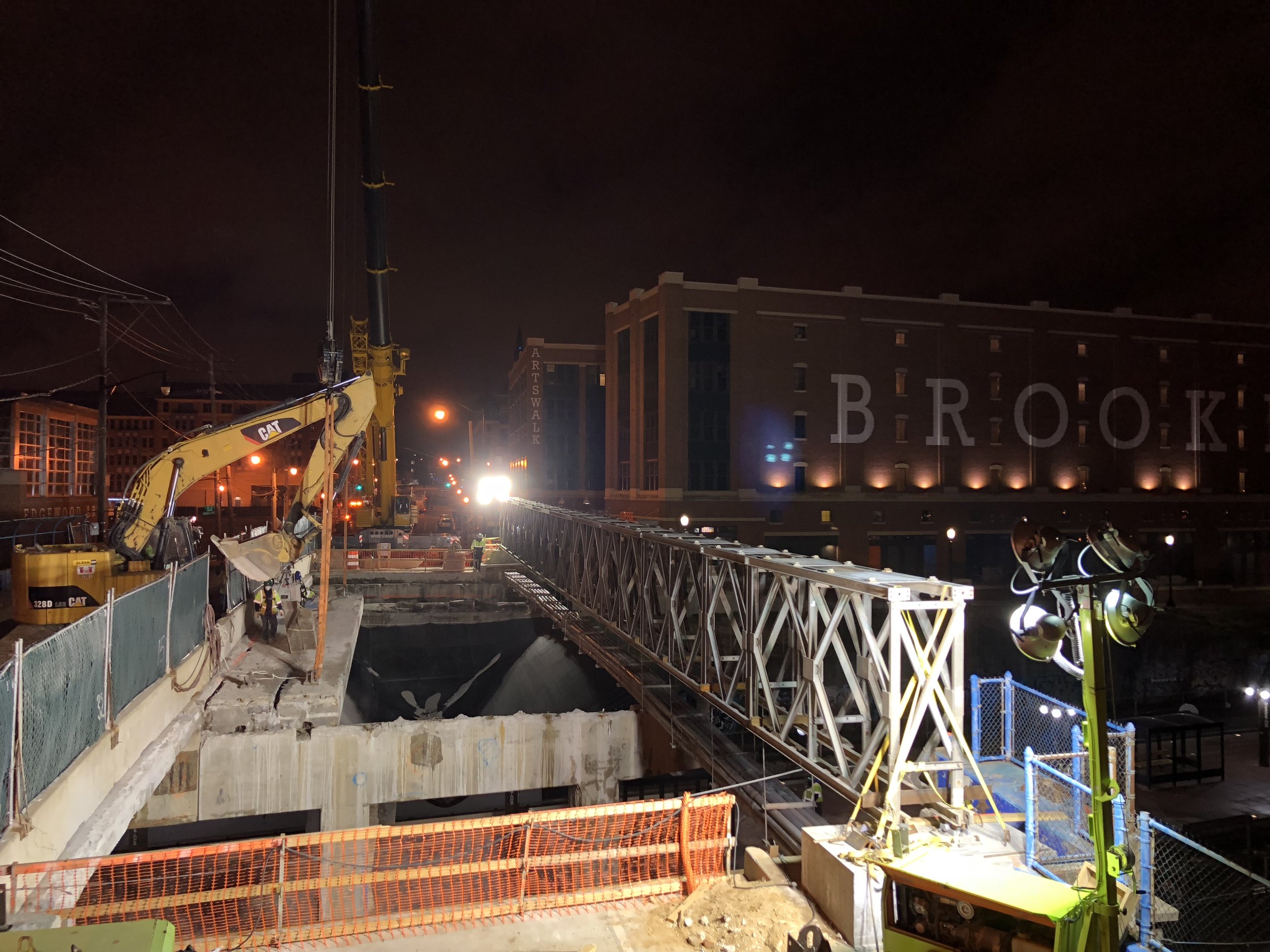 Concrete beam removal over span 2