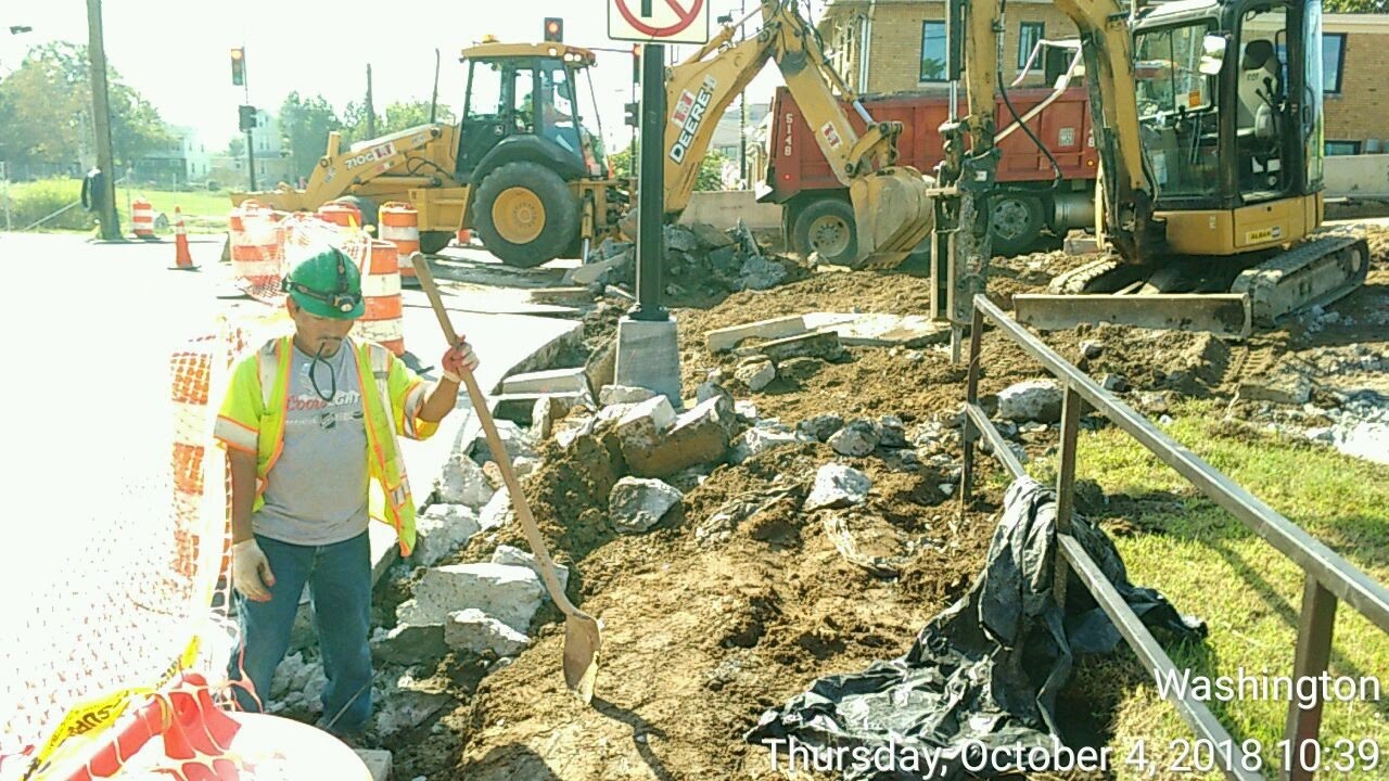 9th St SW Corner Sidewalk Removal