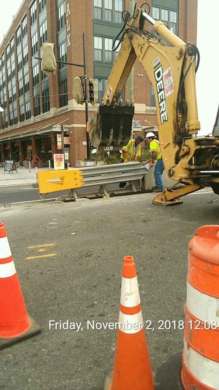 Attenuator Relocation at 8th &amp; Monroe Street Intersection