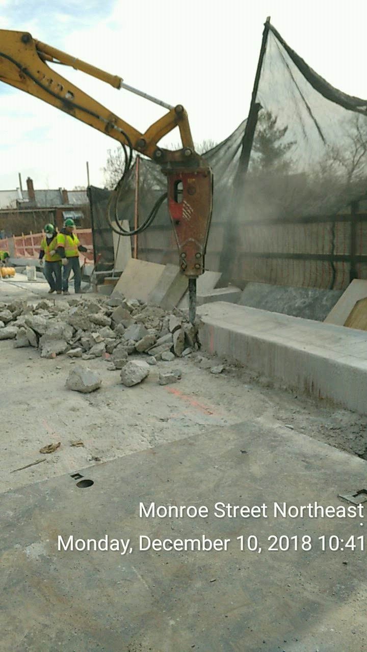 Demolition Preparation - Sidewalk Removal (Phase 2) 