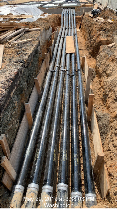 6-Way Pepco Duct bank installatio, East Approach Slab Phase 2