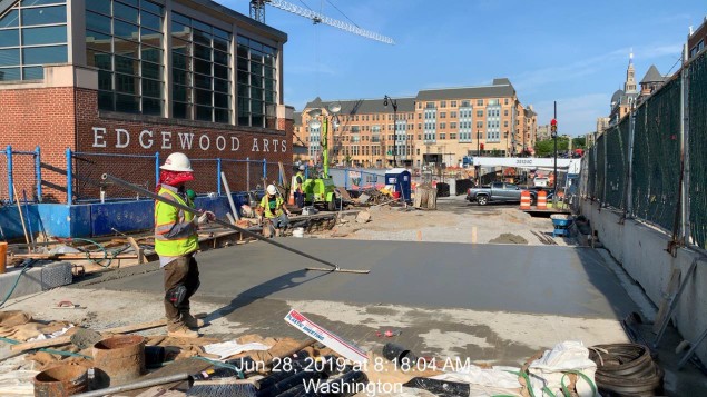 Phase 2: West Approach Slab Concrete Placement