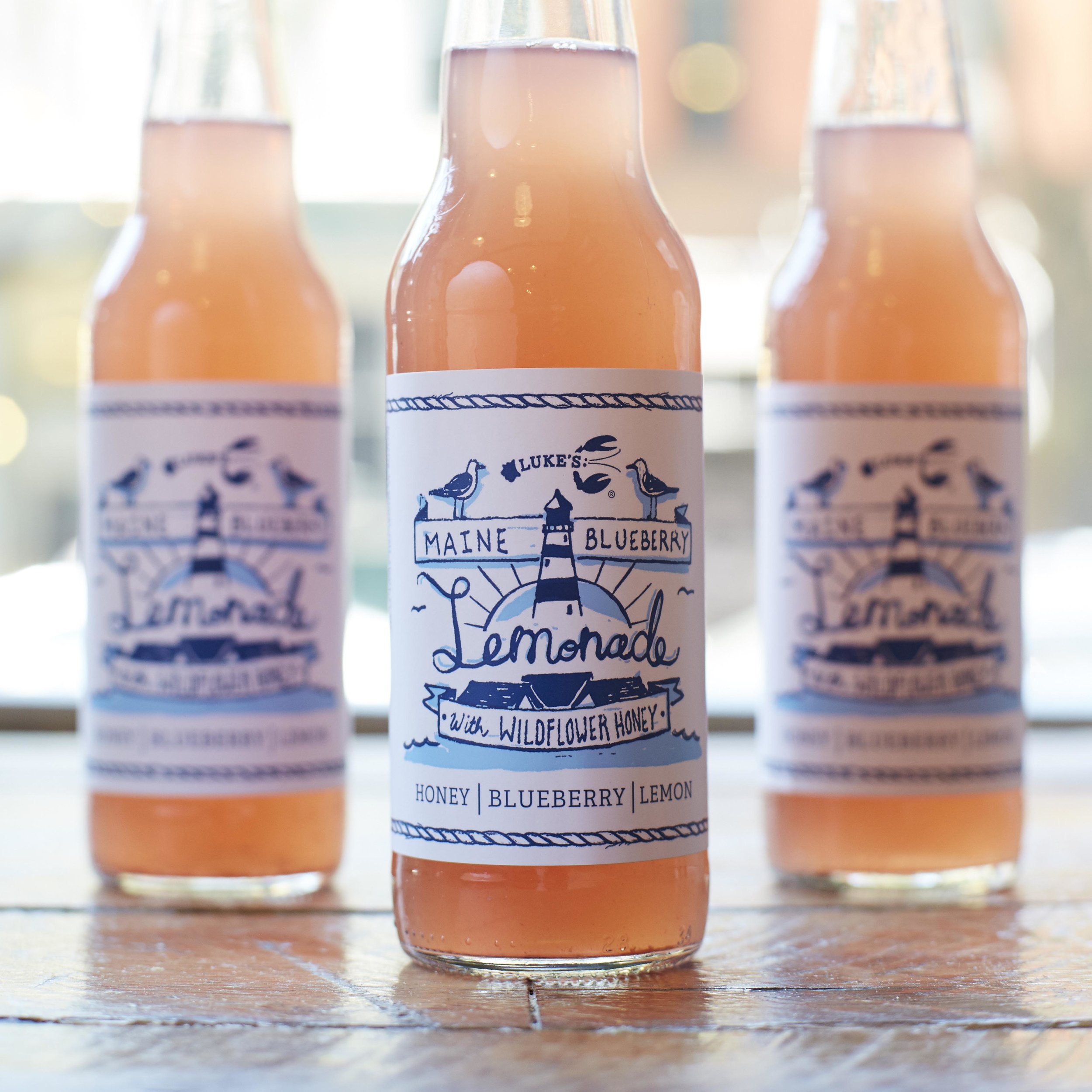Label Design for Luke's Lobster's Blueberry Lemonade