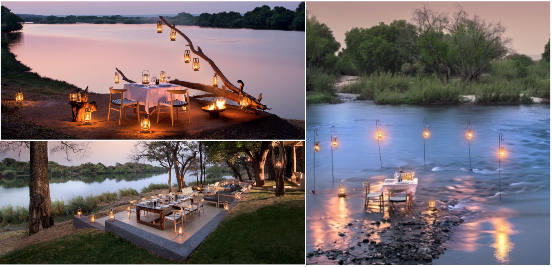 You are in for a treat with spectacular dining experiences alongside the tranquil Zambezi River. Mouth-watering flavours are created in an interactive kitchen and served next to the quiet murmur of the running Zambezi river waters, punctuated by a choir of frogs and the throaty chuckling of hippos. 