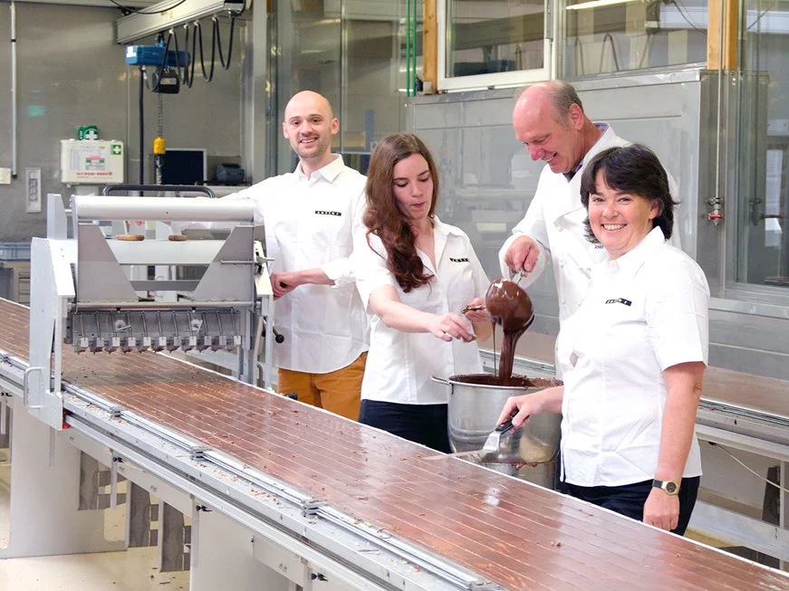 The Zotter Family, left to right, Michael, Julia, Josef, & Ulrike photo credit: Zotter Chocolate