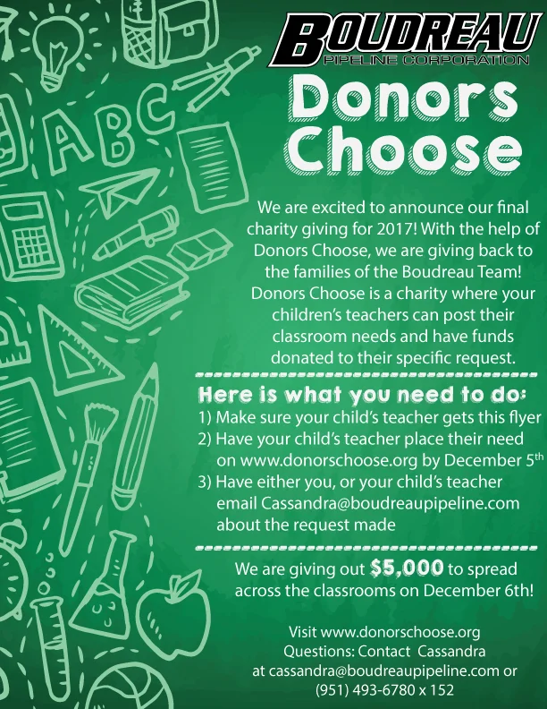 We had the privilege to directly benefit our employee's families!