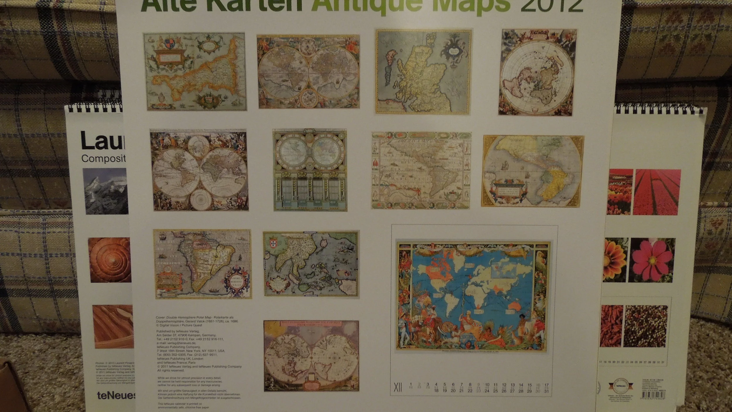  Antique Maps 2012 Poster Calendar 